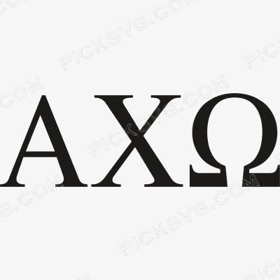 Alpha Chi Omega Letter Svg