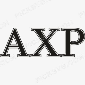 Alpha Chi Rho Letter Black Svg - Digital Download Free