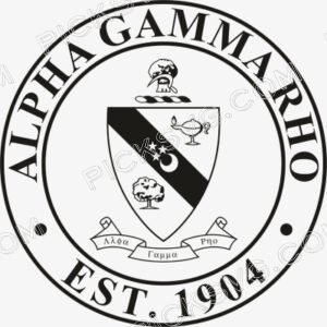 Alpha Gamma Rho crest Circle Black