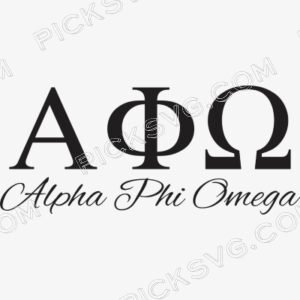 Alpha Phi Omega Letter Black