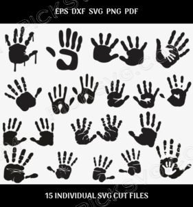 Baby Handprint Bundle Svg
