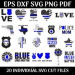 Back The Blue SVG — patriotic design SVG cut file for Cricut, Silhouette, Brother ScanNCut and DIY crafting