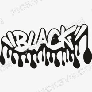 Black Dripping Graffiti svg