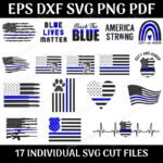 Black The Blue SVG — patriotic design SVG cut file for Cricut, Silhouette, Brother ScanNCut and DIY crafting