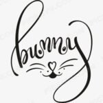 Bunny Word Art Bunny Face Svg - Cartoon Characters Svg