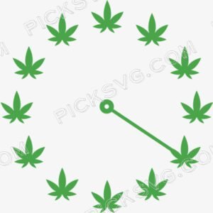 Cannabis Leaf Watch Svg