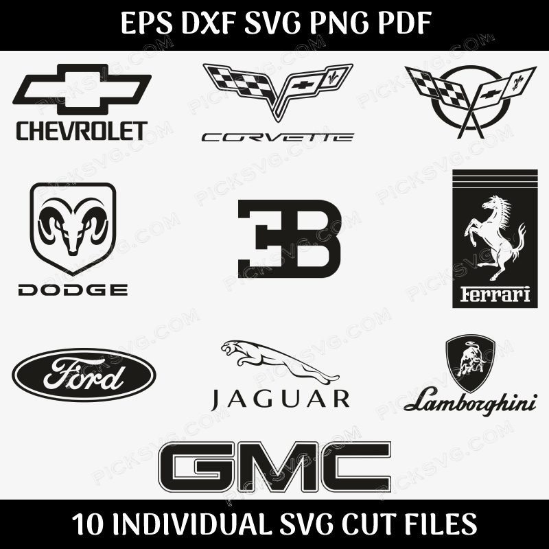 Automotive Brand Logos SVG, EPS, PNG Files