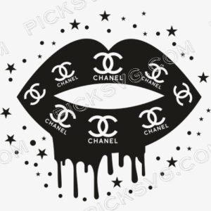 Chanel Black Lips Svg