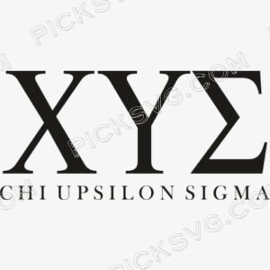 Chi Upsilon Sigma Letter Svg