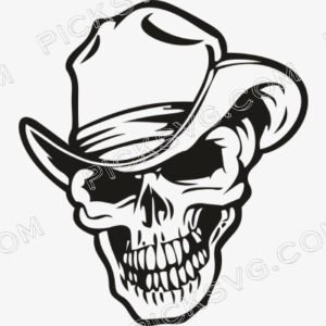 Cowboy Logo Skull Bones Tattoo