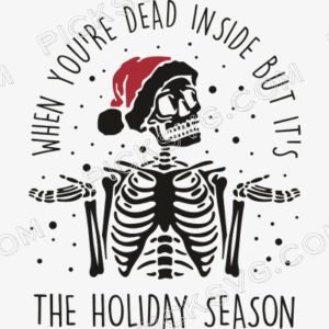Dead Inside Skeleton Christmas