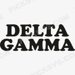 Delta Gamma Letter Black