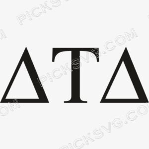 Delta Tau Delta Greek Letter Black