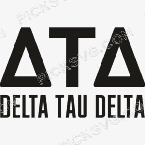Delta Tau Delta Letter Black