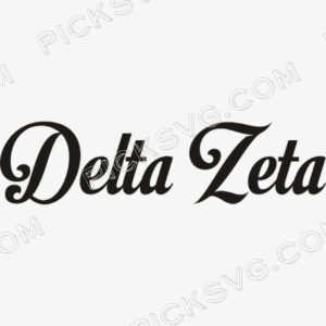 Delta Zeta Letter Black