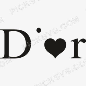 Dior Heart Style Svg