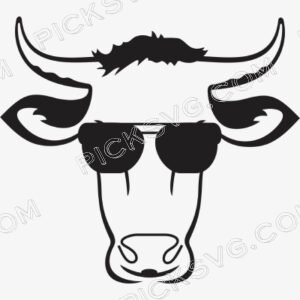 Face Cow Bandana Glasses