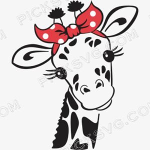 Giraffe with bow