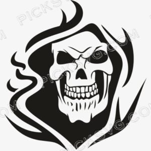 Grim Reaper Fire Flame Smoke Skull