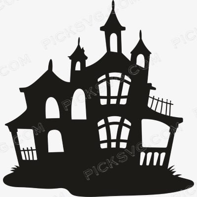 Halloween Haunted House Svg - Download SVG Files for Cricut, Silhouette ...