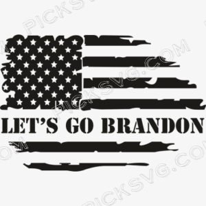 Lets Go Brandon Drip Us Flag Black