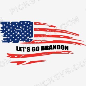 Lets Go Brandon Us Flag Svg 1