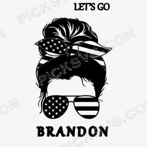 Lets Go Brandon Us Flag Svg 10
