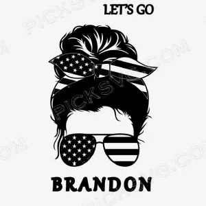 Lets Go Brandon Us Flag Svg 10