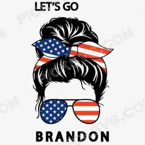 Lets Go Brandon Us Flag Svg 11