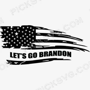 Lets Go Brandon Us Flag Svg 2