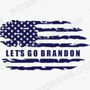 Lets Go Brandon Us Flag Svg 3