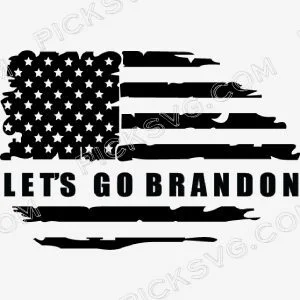 Lets Go Brandon Us Flag Svg 6