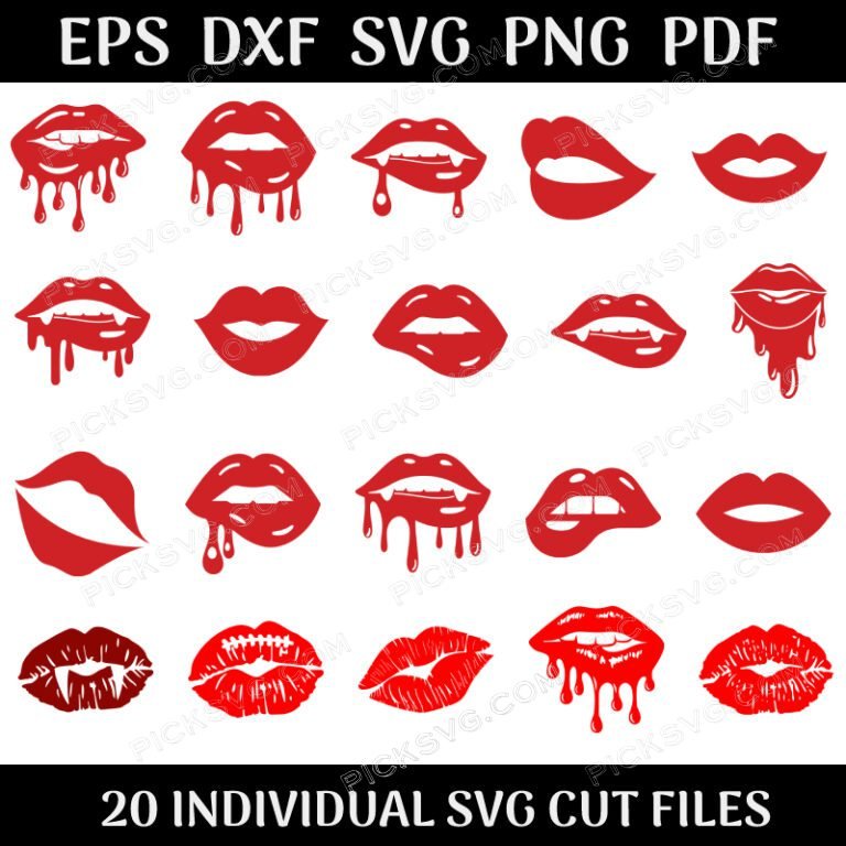 Lips Bundle Svg - Download SVG Files - Free SVG - Vector Files - Cricut ...