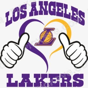 Los Angeles Lakers Heart Hand