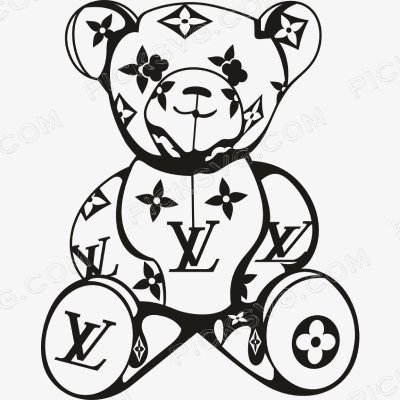 Louis Vuitton Teddy Bear Svg