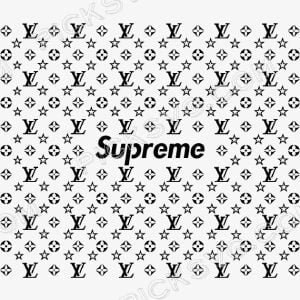 Lv with Supreme Seamless Pattern Svg