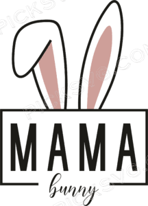 Mama Bunny SVG — Easter mom bunny cut file for Cricut and Silhouette