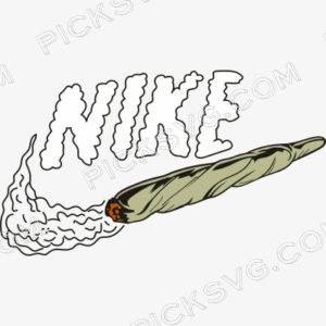 Marijuana Cigarette Nike Logo