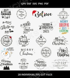 Merry Christmas 2021 Bundle Svg