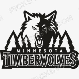Minnesota Timberwolves logo Black
