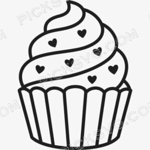 Muffin Cake Heart