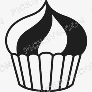 Muffin Cup Cake Style Black