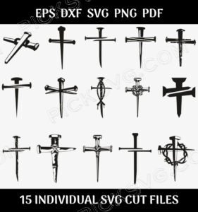 Nail Cross Bundle Svg