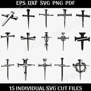 Nail Cross Bundle Svg