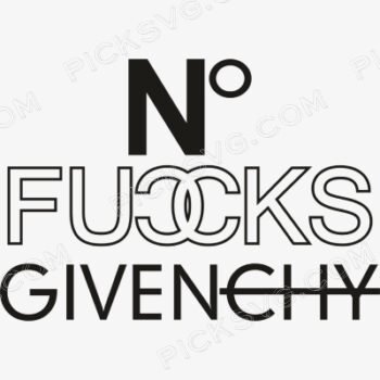 No Fucks Givenchy Outline Svg Free