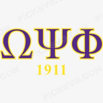 Omega Psi Phi 1911 Svg Free