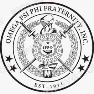 Omega Psi Phi Fraternity inc Est 1911 Black New