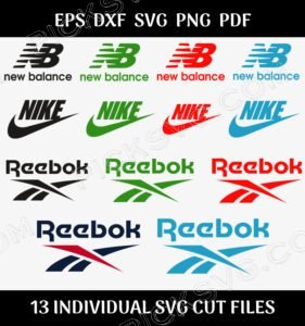 Reebok New Balance Nike Logo Bundle Svg