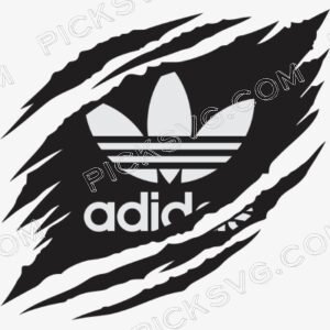 Ripped Adidas logo