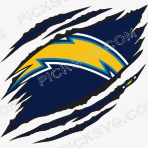 Ripped Los Angeles Chargers logo